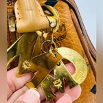 MCM VISETOS SIGNATURE LEATHER COGNAC SATCHEL MEDIUM Photo 2