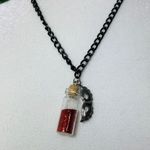 Masquerade Red Glitter Sparkle Necklace New Photo 8