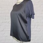 Anthropologie Dolan SM Left Coast Navy Crossover Back Mixed Media Blouse Photo 2