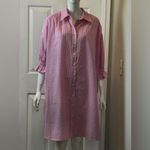 Finley Cotton Blend with Side Pockets Light Pink Long Sleeve Dress Size 2X Photo 1