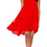 Elliatt  Sonnet Mod Mock Ness Dress Swing Poppy Red Anthropologie Photo 0