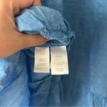 Lilly Pulitzer Linley Linen Blue Coverup Button Up Dress Size L Photo 6