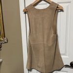 We The Free  Beige Suede Leather Vest Size Small Photo 4