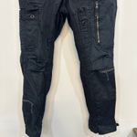 Ralph Lauren Rugby Womens Pants 2 Cotton Black Utility Cargo Zip Motto Slim Photo 3