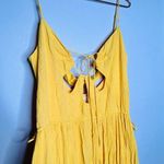 JONATHAN SIMKHAI Daffodil Lina Lightweight Crinkle Teardrop Cutout Maxi Dress L Yellow Size L Photo 8
