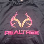 Realtree  Black & Neon Pink Hoodie with Camo Hood- Size Medium Photo 1