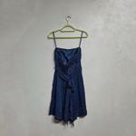BCBGMAXAZRIA Navy Silk Strapless Cocktail Midi Dress Sz 4 Photo 7