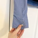 IRO  Women's Hartley Leather Moto Jacket Size 10 In Blue LT Photo 11