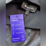 NWT Honeylove Black Vegan Leather Shaping Leggings Photo 4
