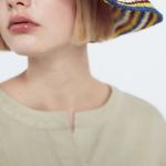 ZARA NWT BUTTON UP LINEN SHIRT LAGENLOOK XS FITS LIKE MEDIUM Photo 4