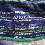 Athleta  Retreat Chaturanga Leggings 7/8 Athletic Tight Green Blue Stripe Size M Photo 4