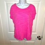 Tek Gear  Athletic Short Sleeve Criss Cross Back Tee Workout Tshirt Hot Pink M Photo 4