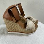 See By Chloe  Glyn Fringe Wedge Sandals in Cream Platform Photo 3