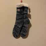 Dearfoams  Cozy Black and White Slipper Socks Photo 1