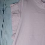 ZARA  soft pale Pink Boxy Relaxed T-shirt with Short Sleeves Photo 5