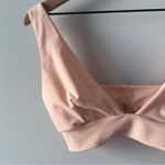 Lulus Triangle Bikini Top Light Orange Orange Stretch ruched light support swim Photo 2