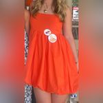 Orange Bubble Game Day Dress Medium Photo 1