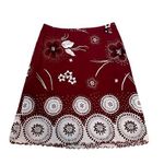 Petite Sophisticate 90s Y2K Women’s Mesh Skirt Floral Overlay Fairy WhimsiGoth Burgundy Size Small Photo 0