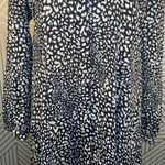 ZARA Dress Animal Print Leopard Black and White Button Front Size Large Photo 3