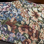 Backroad Blues Floral Tapestry Vest Vintage Cottagecore Button Sz Medium / Large Green Photo 5