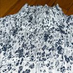 Adiva Black and White Ruffled Sleeveless Blouse Photo 2