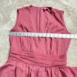 LDT Peplum Waist Gown Women's 4 Pink Rose Sleeveless V Photo 11