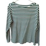 Appleseeds size medium relaxed fit boxy 100% cotton round neck line long sleeve Green Photo 1