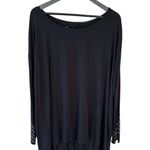 Gaiam NWT Haven Long Sleeve Tee Shirt With Metallic Graphic Black Women Size XL Photo 0