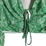 Jonathan Simkhai Adelaide Green Long Sleeve Tie Front V Photo 3