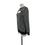 Koral  Breach Open Front Pullover Sweater Slub Gray Black‎ Size Small Photo 5