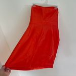 Urban Outfitters COOPERATIVE Bright Coral Orange Strapless Mini Sheath Dress Photo 6