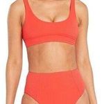 Vitamin A  NWT Sienna EcoRib Bikini Top in Scarlet Red Resort Wear Vacation Beach Photo 0
