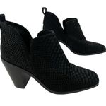 Jeffrey Campbell Rosee Bootie Black Suede Leather Stacked Heel Bootie Women's 10 Photo 0