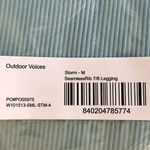Outdoor Voices NWT Seamless Ribbed 7/8 Leggings in Storm Blue/Brown Photo 6