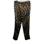 Jenni Kayne  Black And‎ Gold Silk Leopard Print Straight Leg Pant Photo 2