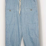 Urban Daizy Railroad Stripe Pull On Denim Pants Jeans Large Pockets Size L Blue Photo 0