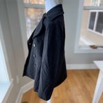 London Fog  Black Wool Blend Short Pea Coat Dress Jacket Size Medium Photo 1