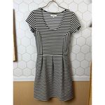 Madewell  Bistro Dress in Black & White Stripe - Size - 2 Photo 5