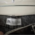 ZARA  Charcoal Grey Wash Denim Distressed Shorts Photo 4