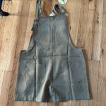 Hayden Los Angeles tan olive green shortall overalls medium NEW Photo 3
