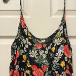 Brandy Melville  Black Floral Sleeveless Spaghetti  Dress Photo 1