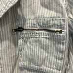Forever 21 Jean Jacket Womens Size Large Over Sized Coat Railroad Stripe Shirt Photo 3
