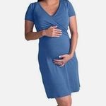 Kindred Bravely Royal Blue The Angelina Nursing Friendly Short Sleeve Dress Sz.M Size undefined Photo 0