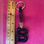 Initial B Black Crystal Keychain purse charm Accessory NIP Photo 1