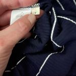 Revolve Capulet Size M Mini Dress Bodycon Navy White Stripe Rib Knit U Neck NEW Photo 5