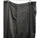 Michael Kors Women's Plus Size 18 Black Wide-Leg Satin Trousers Photo 2