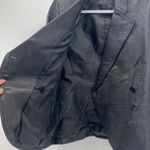 Newport News  leather jacket blazer peplum pockets dark academia rocker size 4 Photo 6