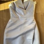 JAYGODFREY Strapless Silver Gown Gray Size 00 Photo 2