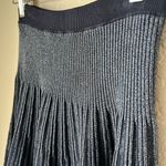 ALC Frank A.L.C. Black shimmer ribbed mini flare skirt Photo 7