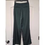 Ella Rafaella Pleated Wide Leg Pants Emerald Green Size 6 TJ962 Silk Like Photo 3